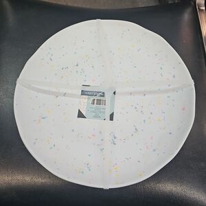 The Spring Shop Confetti Sprinkle Set Of 4 Plates 10.5" Melamine Market Square